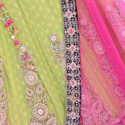 Indian Heavy Hand Embroidered Lehenga 3pcs Set Designer By Anamika khanna Party Wear