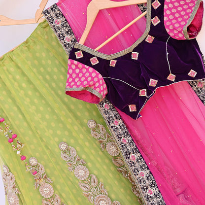Indian Heavy Hand Embroidered Lehenga 3pcs Set Designer By Anamika khanna Party Wear