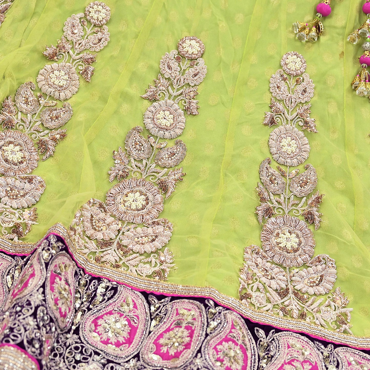Indian Heavy Hand Embroidered Lehenga 3pcs Set Designer By Anamika khanna Party Wear