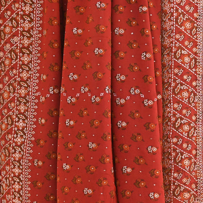 Indian Vintage Heavy Rusty Dupatta Pure Silk Long Stole Hand Embroidered Designer By Ritu Kumar Scarves Scarf Zari Zardozi