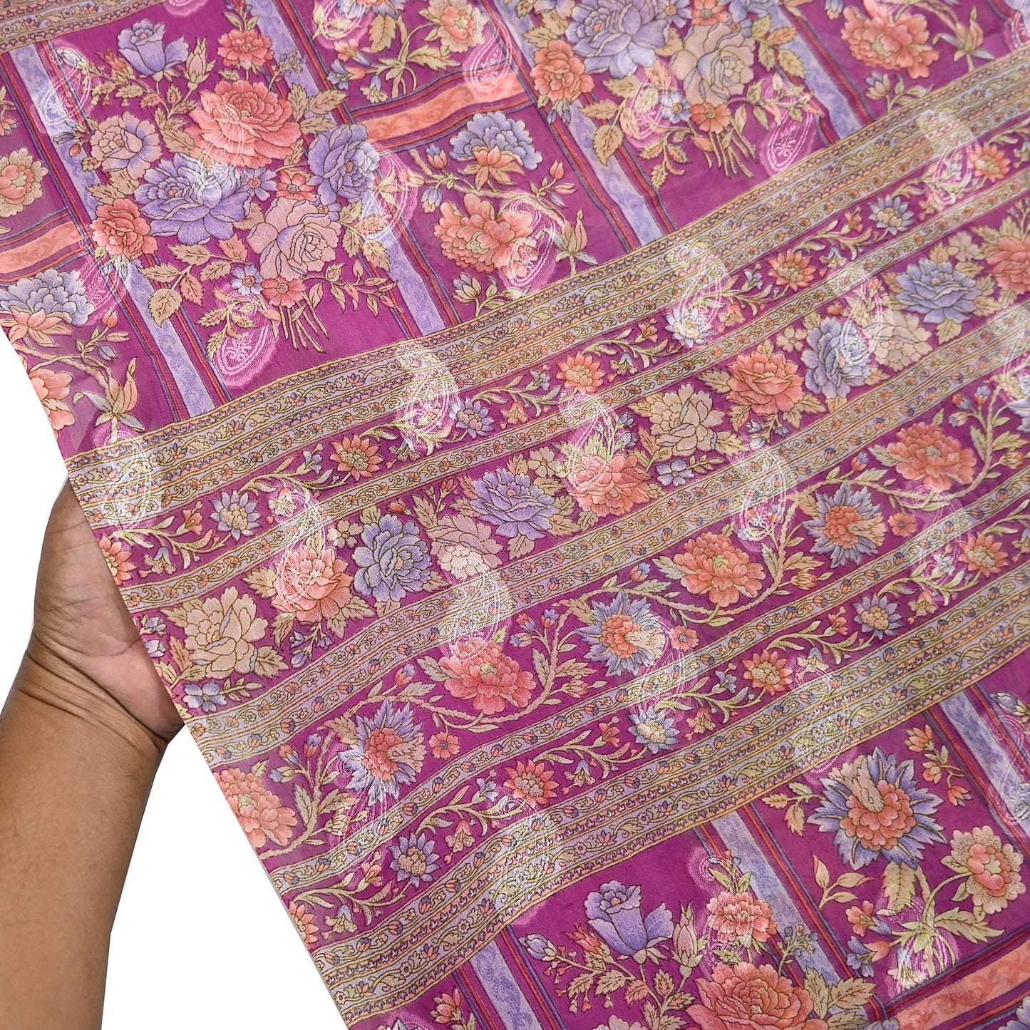 Indian Vintage Sari Pink 100% Pure Silk Printed Saree Craft Fabric 6yd Sewing Dress Making Soft Wrap Quilting Crafting Upcycle
