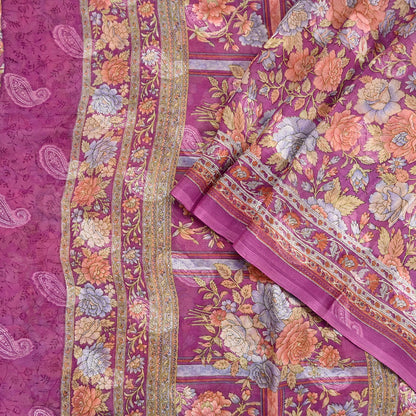 Indian Vintage Sari Pink 100% Pure Silk Printed Saree Craft Fabric 6yd Sewing Dress Making Soft Wrap Quilting Crafting Upcycle