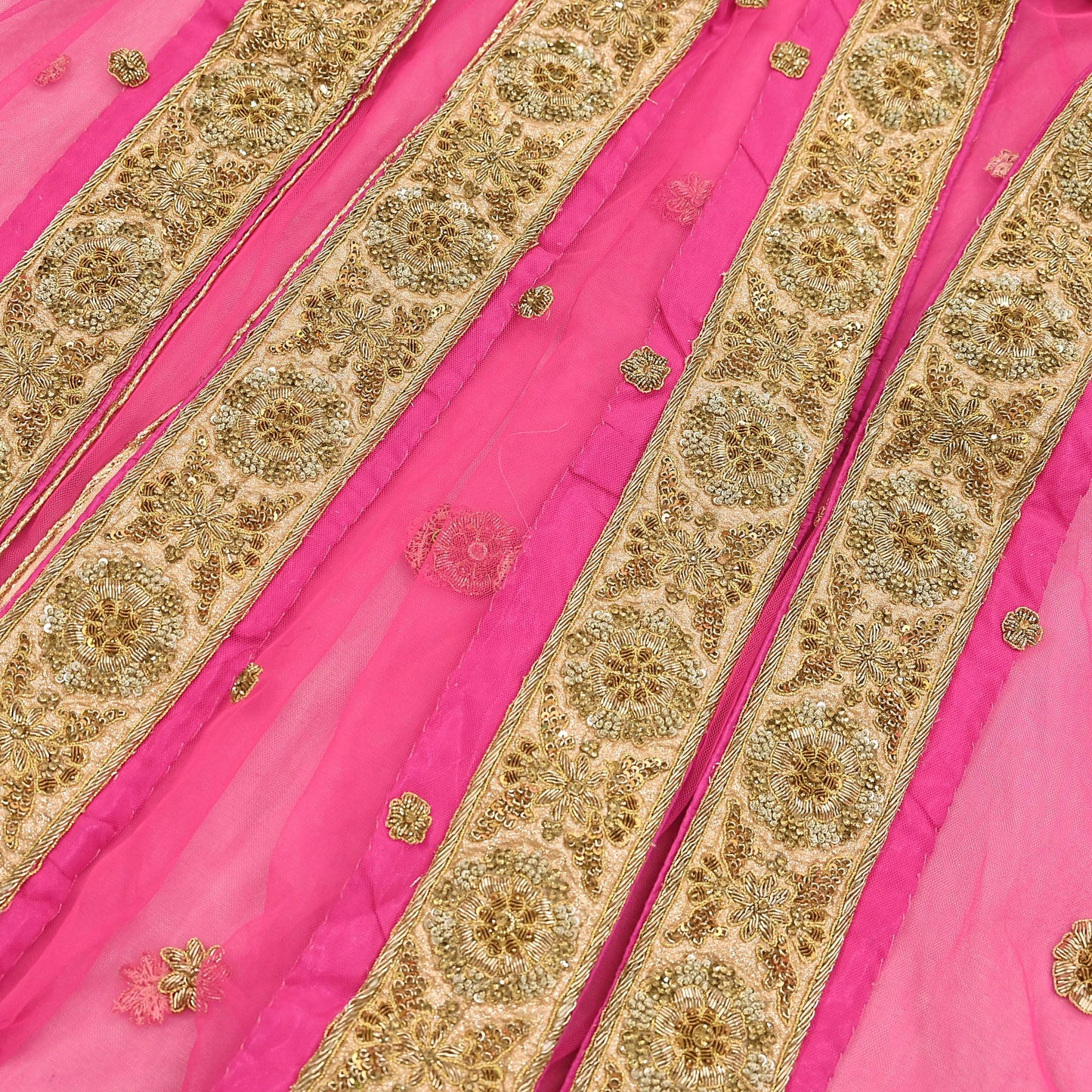 Indian Vintage Heavy Wedding pink Net/Mesh/ Velvet Hand Embroidered Dupatta Designer By Manish Malhotra Bridal Wear Zardozi Veil Hijab