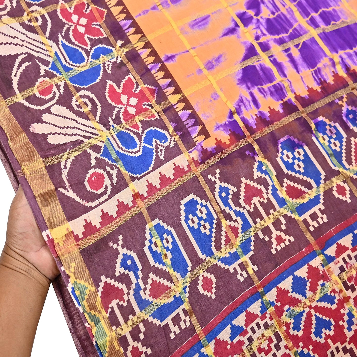 Indian Vintage Sari leheria Printed Pure Cotton Sarees Craft Fabric 5Yd Soft Sewing Sarong Wrap Boho Quilting Dress making zari border
