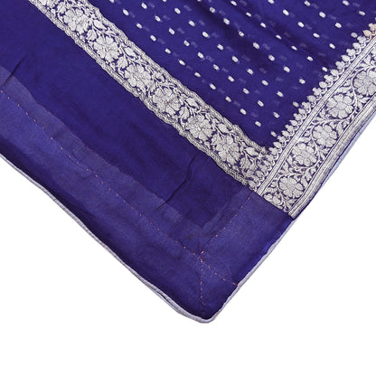 Indian Vintage Blue Dupatta Long Stole Blend Georgette Hand Woven Scarves Veil Scarf Wrap Hippie Boho Soft