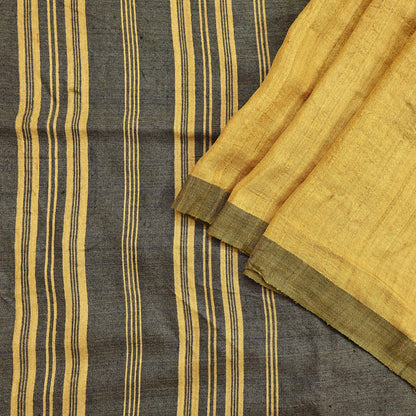 Indian Vintage Green & Yellow Saree Pure Woolen Woven Printed Sari Warm Craft Fabric 6Yd Woven Border Dress making Crafting Dress Designing