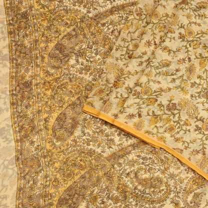 Indian Vintage Sari Chiffon Printed Sarees 5Yd Craft Fabric Sewing Soft Light Sari Dress Making Quilting For Crating