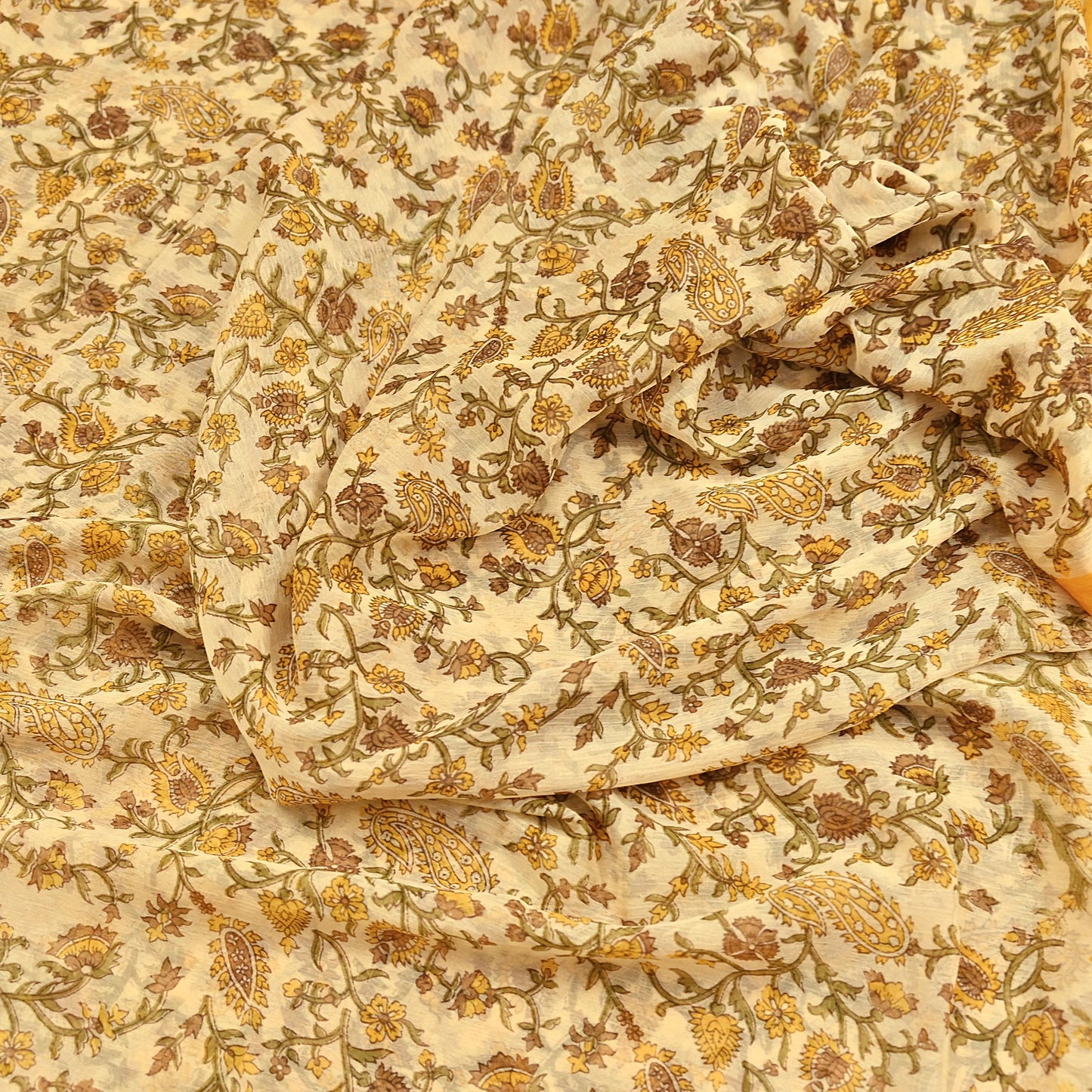 Indian Vintage Sari Chiffon Printed Sarees 5Yd Craft Fabric Sewing Soft Light Sari Dress Making Quilting For Crating