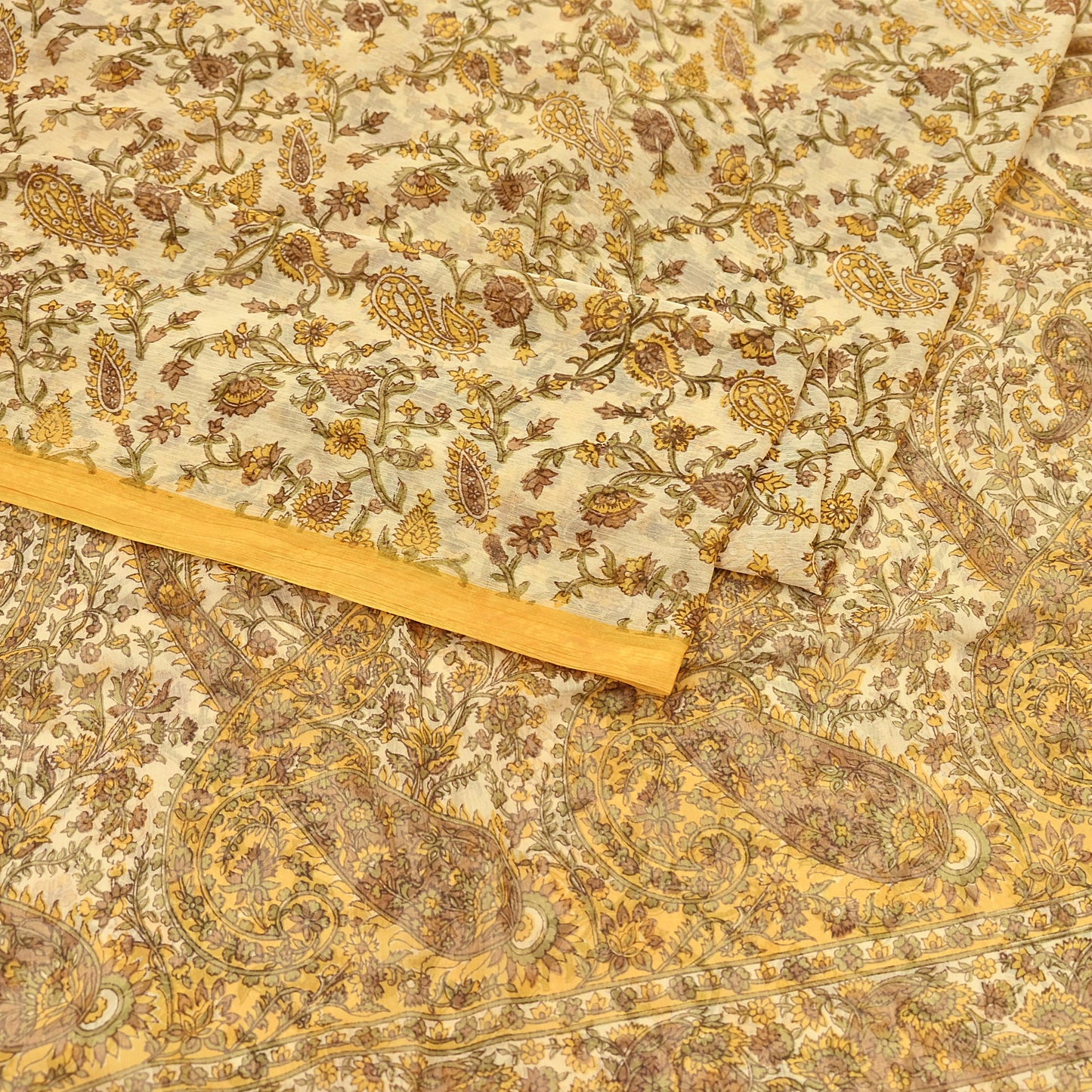 Indian Vintage Sari Chiffon Printed Sarees 5Yd Craft Fabric Sewing Soft Light Sari Dress Making Quilting For Crating