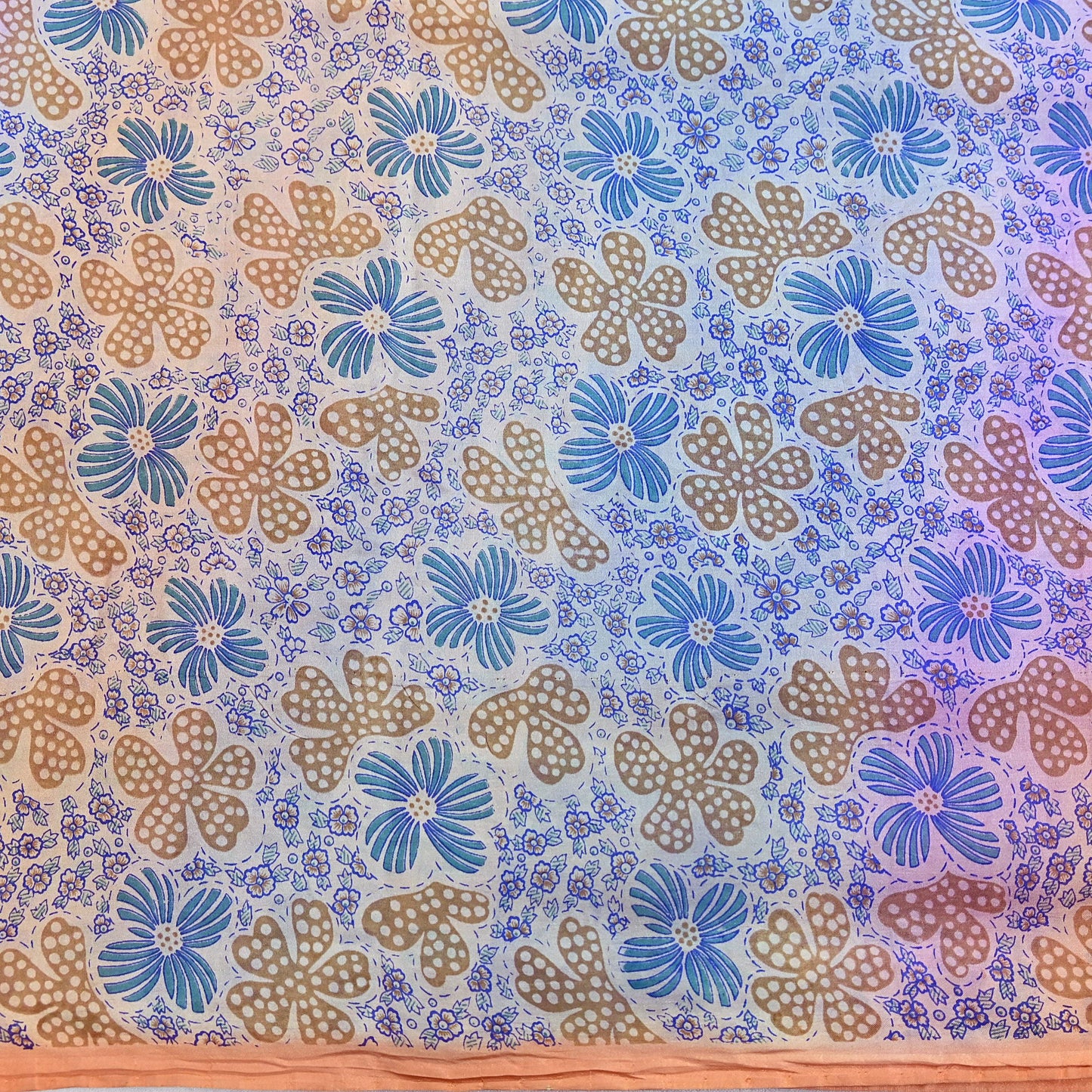 Indian Vintage Multi Saree 100% Pure Silk Printed Sari Craft Fabric 5yd Sewing Dress Making Soft Floral Crafting Quilting Upcycle