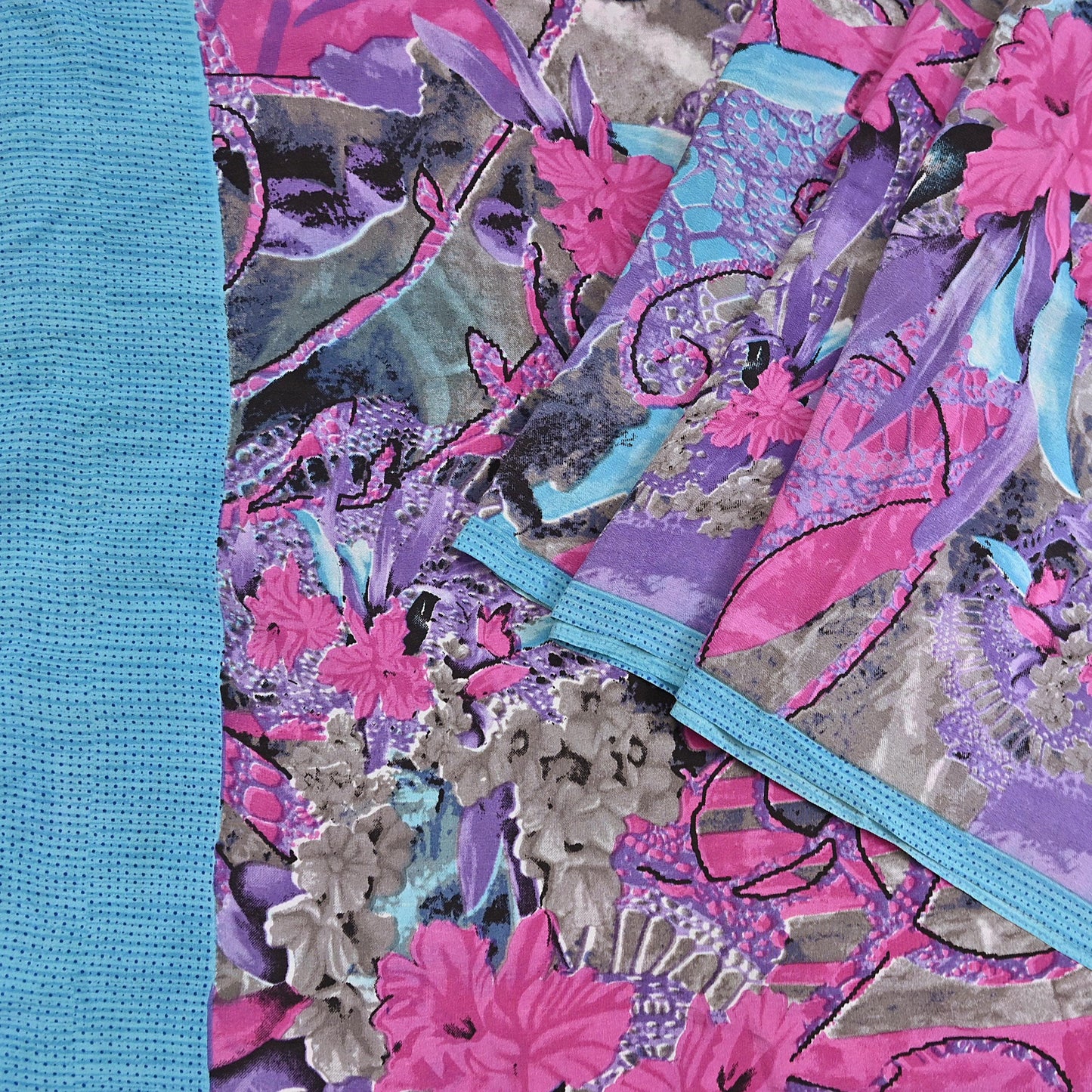 Indian Vintage Sari Multi Pure Crepe Silk Printed Saree 5yd Sewing Floral Soft Craft Fabric Wrap Dress making Upcycle For Crafting