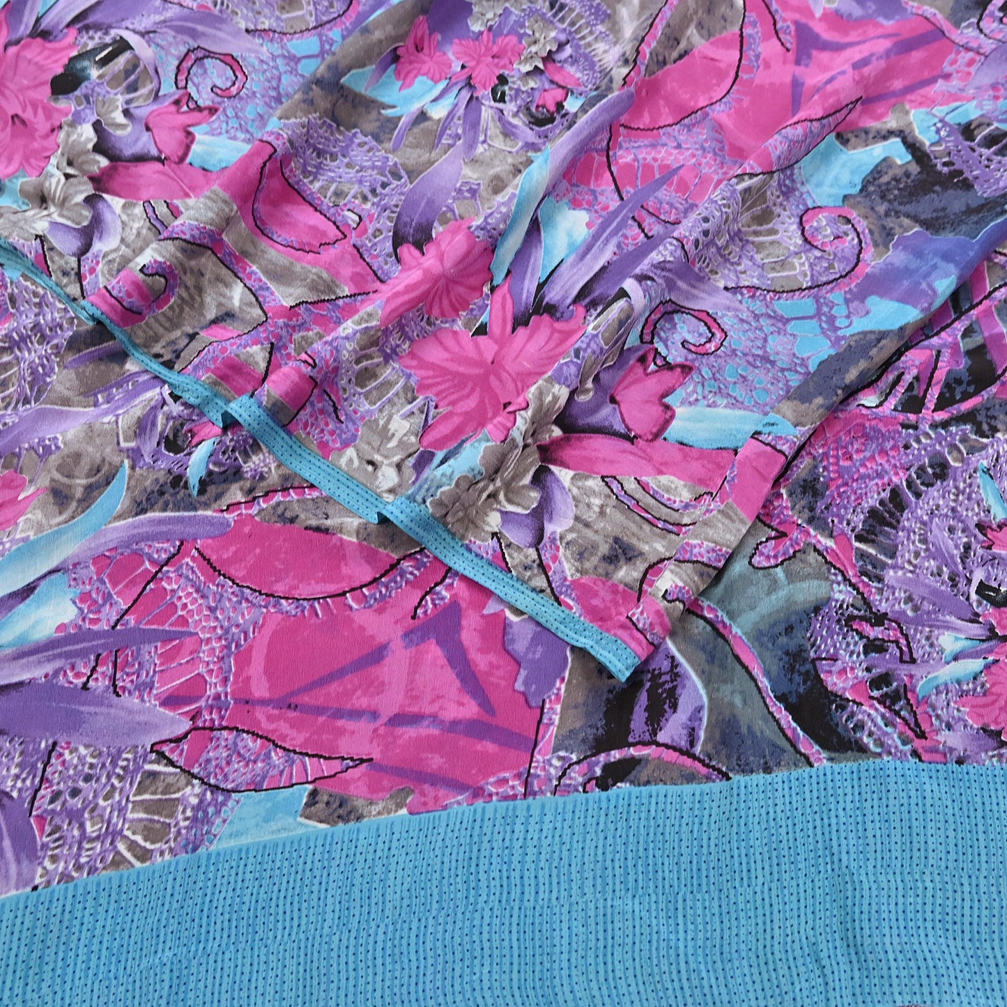 Indian Vintage Sari Multi Pure Crepe Silk Printed Saree 5yd Sewing Floral Soft Craft Fabric Wrap Dress making Upcycle For Crafting