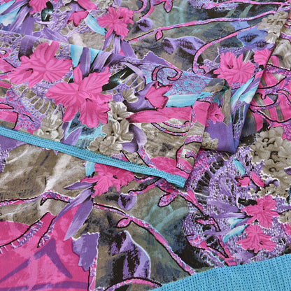 Indian Vintage Sari Multi Pure Crepe Silk Printed Saree 5yd Sewing Floral Soft Craft Fabric Wrap Dress making Upcycle For Crafting