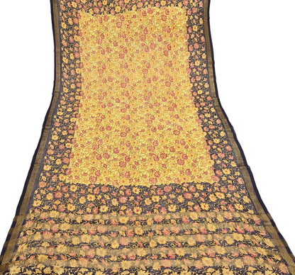 Indian Vintage Dupatta Long Stole Hand Embroidered kantha stole Blend Cotton Scarves Veil Wrap Soft Floral Sequins