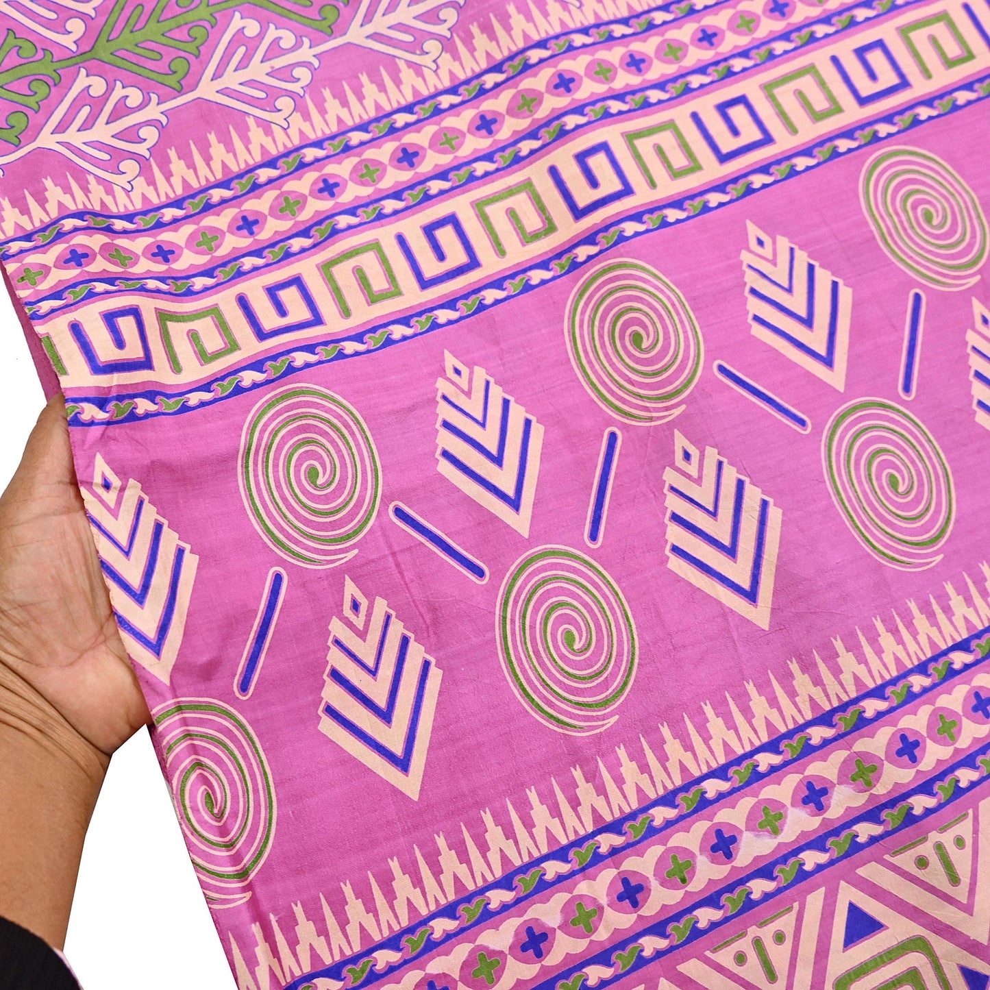 Indian Vintage Sari Pink 100% Pure Silk Printed Saree Craft Fabric 6yd Sewing Dress Making Soft Wrap Quilting Crafting Upcycle