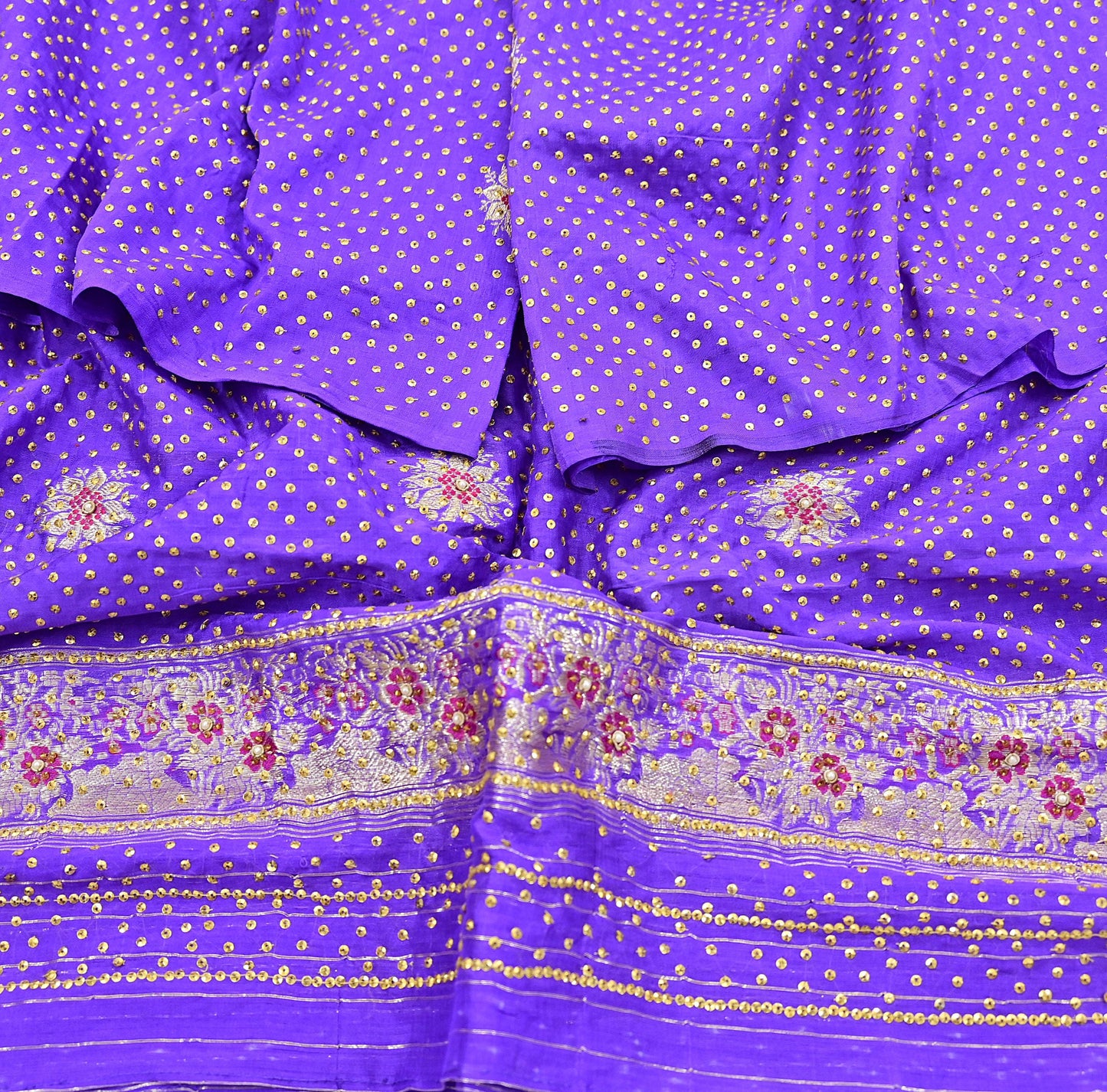 Indian Vintage Dupatta Purple Long Stole Pure silk Woven Brocade Banarasi Scarves Veil Scarf Wrap Hippie Boho Soft Floral Zari