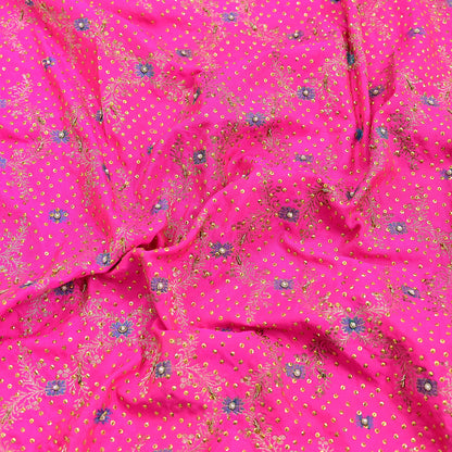 Indian Vintage Dupatta Pink Long Stole Pure silk Woven Brocade Banarasi Scarves Veil Scarf Wrap Hippie Boho Soft Floral Zari
