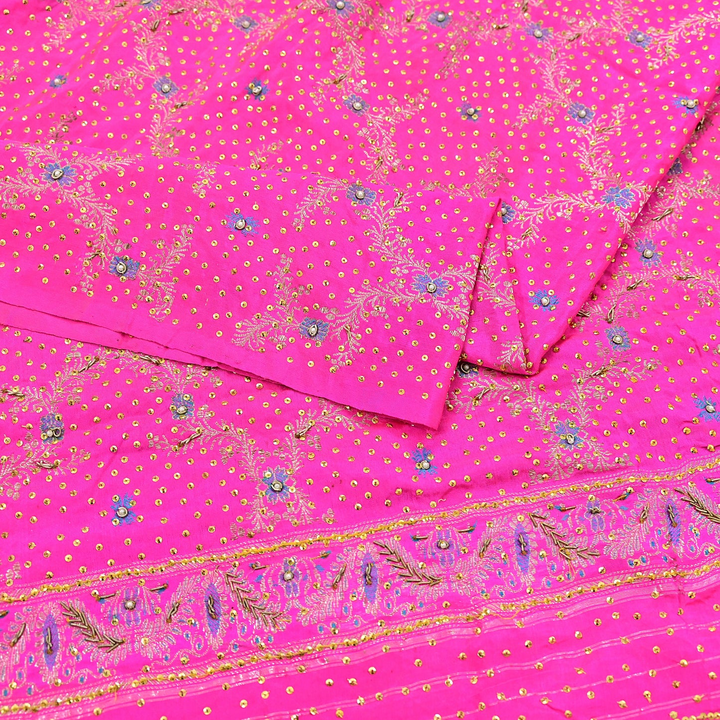 Indian Vintage Dupatta Pink Long Stole Pure silk Woven Brocade Banarasi Scarves Veil Scarf Wrap Hippie Boho Soft Floral Zari