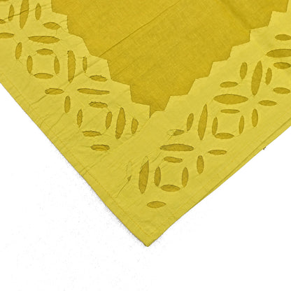 Indian Vintage Green Dupatta Long Stole Embroidered Patches Pure Cotton Scarves Veil Soft