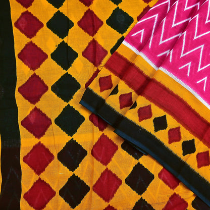 Indian Vintage Sari Multi Printed 100% Pure Cotton Saree Craft Fabric 5Yd Soft Sewing Sarong Wrap Boho Stripes Dress making Quilting