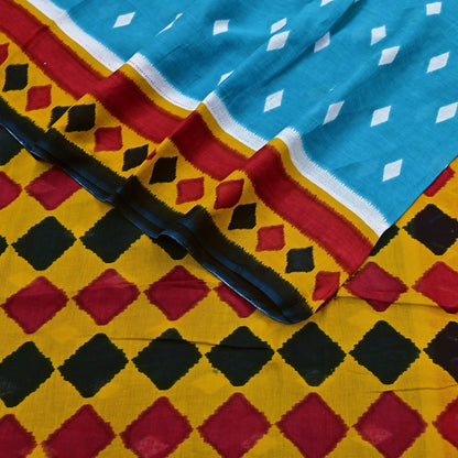 Indian Vintage Sari Multi Printed 100% Pure Cotton Saree Craft Fabric 5Yd Soft Sewing Sarong Wrap Boho Stripes Dress making Quilting