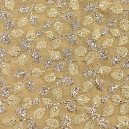 Indian Vintage Heavy Beige Dupatta Pure Georgette silk Long Stole Hand Embroidered Scarves Stole Veil Wrap Sequins