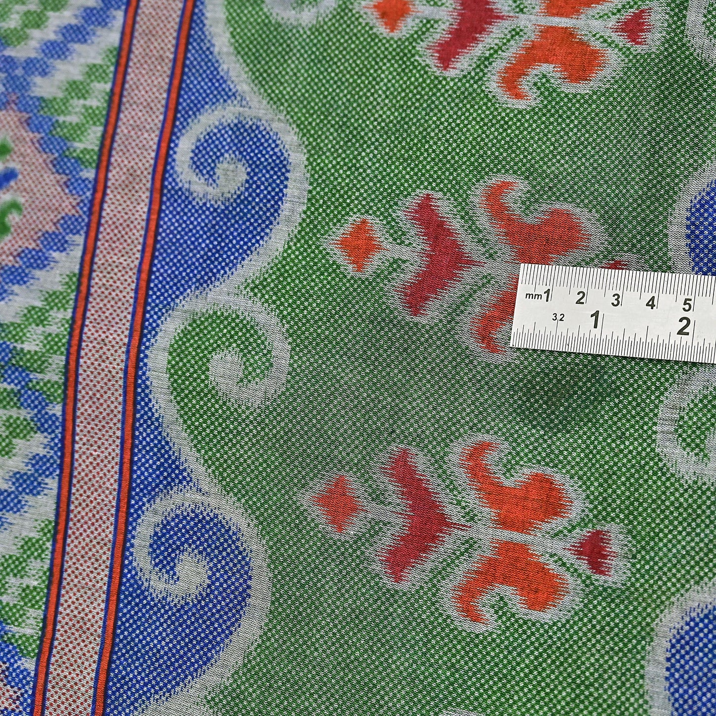 Indian Vintage Sari Green & Blue Pure Cotton Printed Sarees Craft Fabric 5Yd Soft Sewing Sarong Wrap Boho Floral Quilting Upcycle Crafting