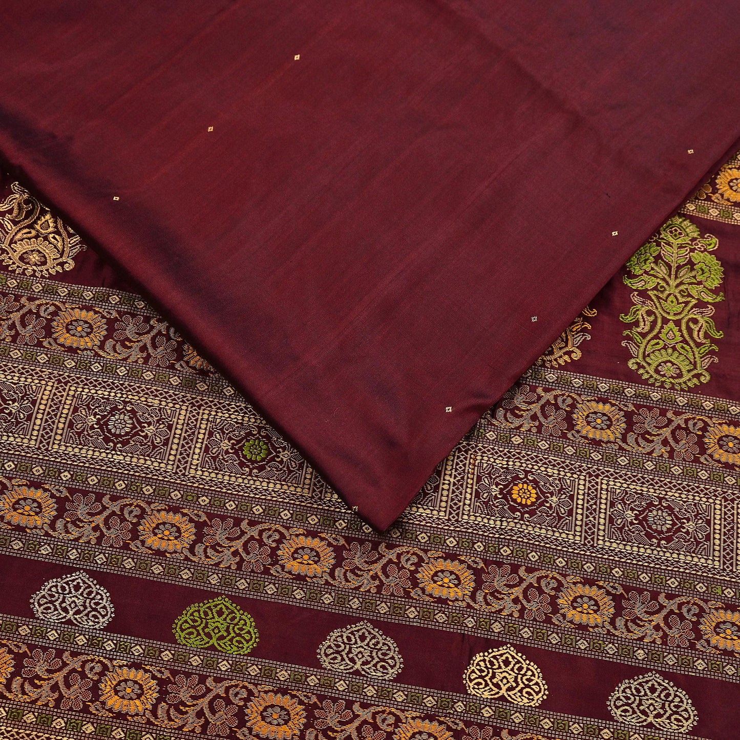 Indian Vintage Heavy Sari Maroon Kanjivaram Saree 100% Pure Silk Zari 5Yd Crafting Dress making For Crafting Quilting Upcycle