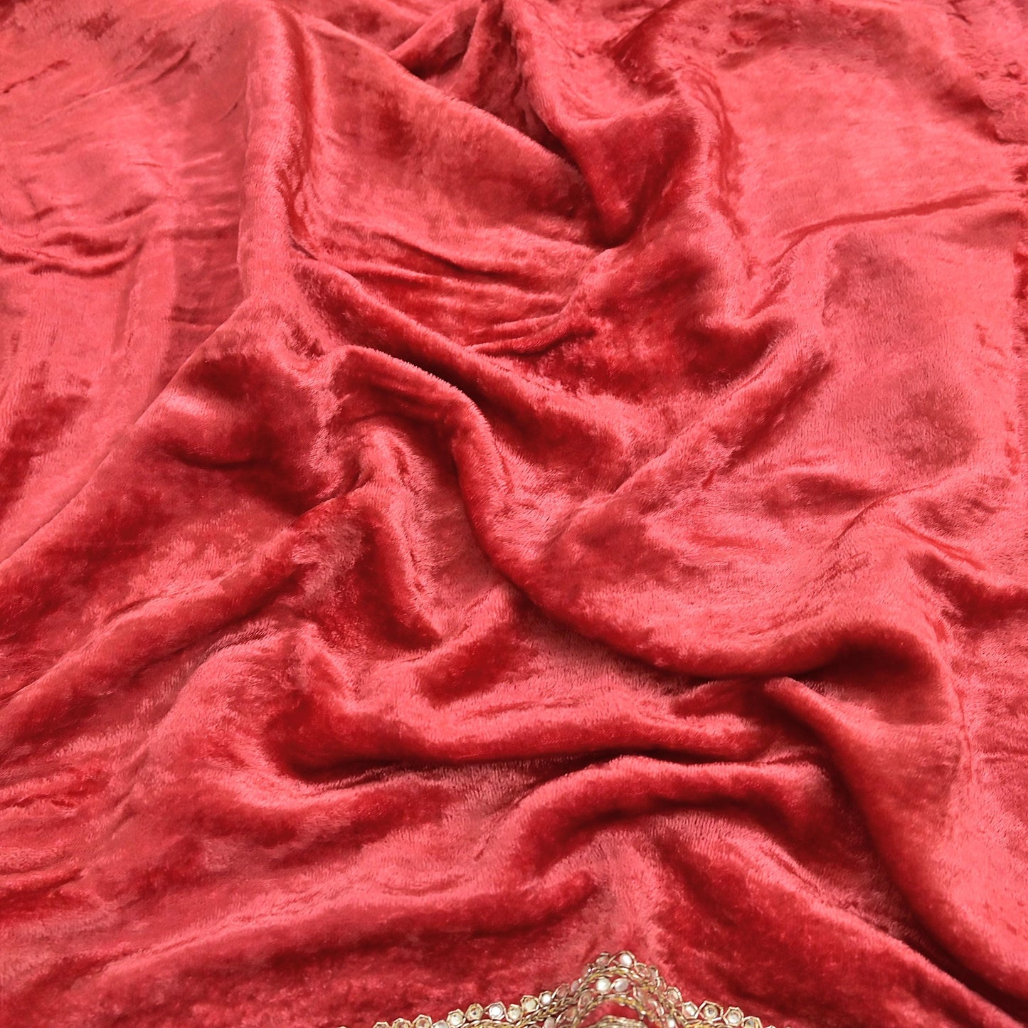 Indian Vintage Heavy Peach Dupatta Velvet Long Stole Hand Embroidered Scarves Zari Hijab Veil Wrap Bridal Dupatta Paisley