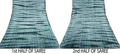 Indian Vintage Saree Pure Crepe Silk Hand Embroidered Tie-Dye Sari Fabric 5yard Sewing Craft Fabric Ethnic Dressmaking Crafting Zardozi Zari
