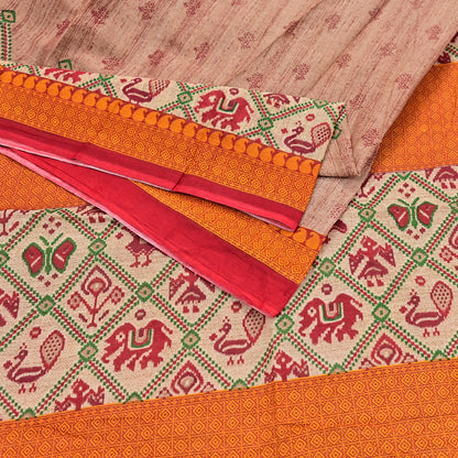 Indian Vintage Sari Brown Printed 100% Pure Cotton Saree Craft Fabric 5Yd Soft Sewing Sarong Wrap Boho Dress Making Quilting