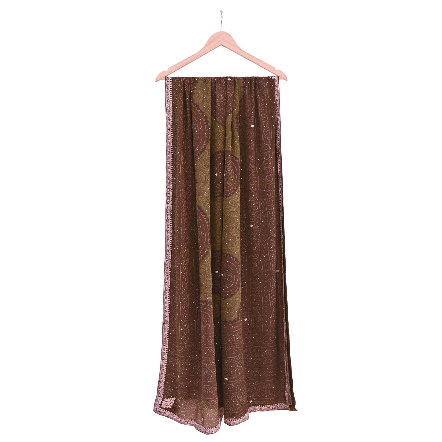 Indian Vintage Heavy Green Dupatta Pure Silk Long Stole Hand Embroidered Designer By Ritu Kumar Scarves Scarf Zari Zardozi