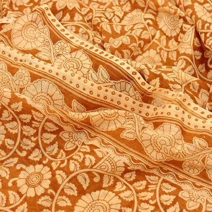 Indian Vintage Sari Batik Printed Pure Cotton Saree Craft Fabric 5Yd Sewing Soft Sarong Wrap Boho Dress Making Quilting