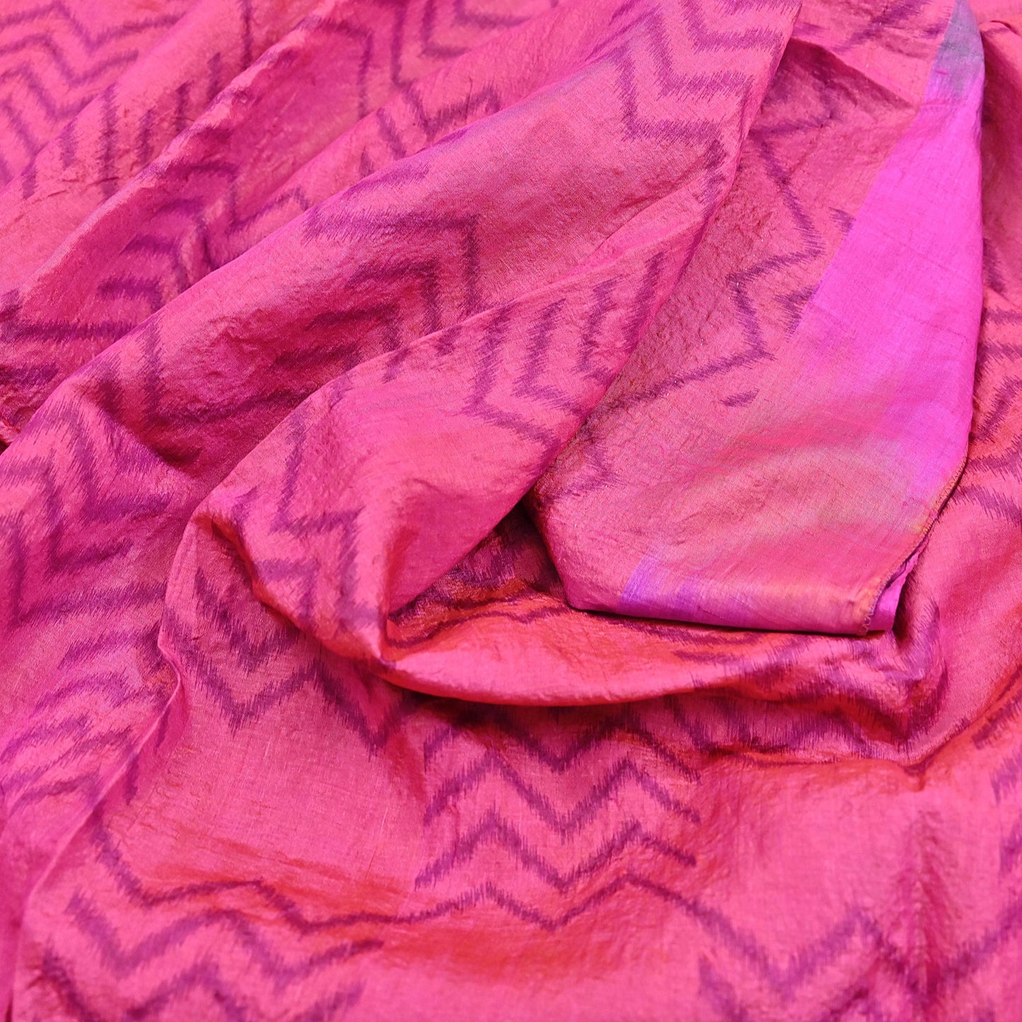Indian Vintage Peach & Purple Saree Pure Khadi Silk Handloom Printed Sari Fabric 5yd Ethnic Wear Sari Stripes Designs Dress making Crafting