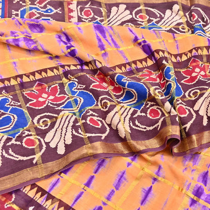 Indian Vintage Sari leheria Printed Pure Cotton Sarees Craft Fabric 5Yd Soft Sewing Sarong Wrap Boho Quilting Dress making zari border