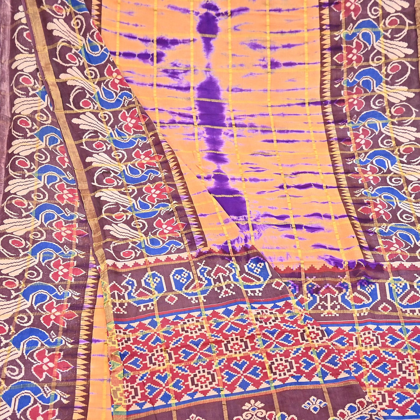 Indian Vintage Sari leheria Printed Pure Cotton Sarees Craft Fabric 5Yd Soft Sewing Sarong Wrap Boho Quilting Dress making zari border