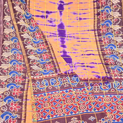 Indian Vintage Sari leheria Printed Pure Cotton Sarees Craft Fabric 5Yd Soft Sewing Sarong Wrap Boho Quilting Dress making zari border