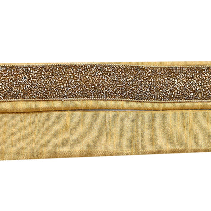 Indian New Golden Beige Border 1Yd Embroidered Lace Trim Sewing Craft Ribbon Dress Decor