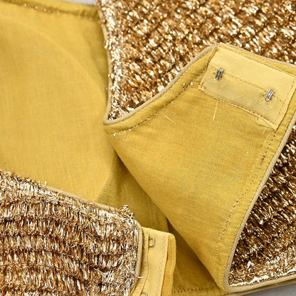 Indian Golden Embroidered sleeveless Padded Blouse/Top/Crop Party wear Bollywood
