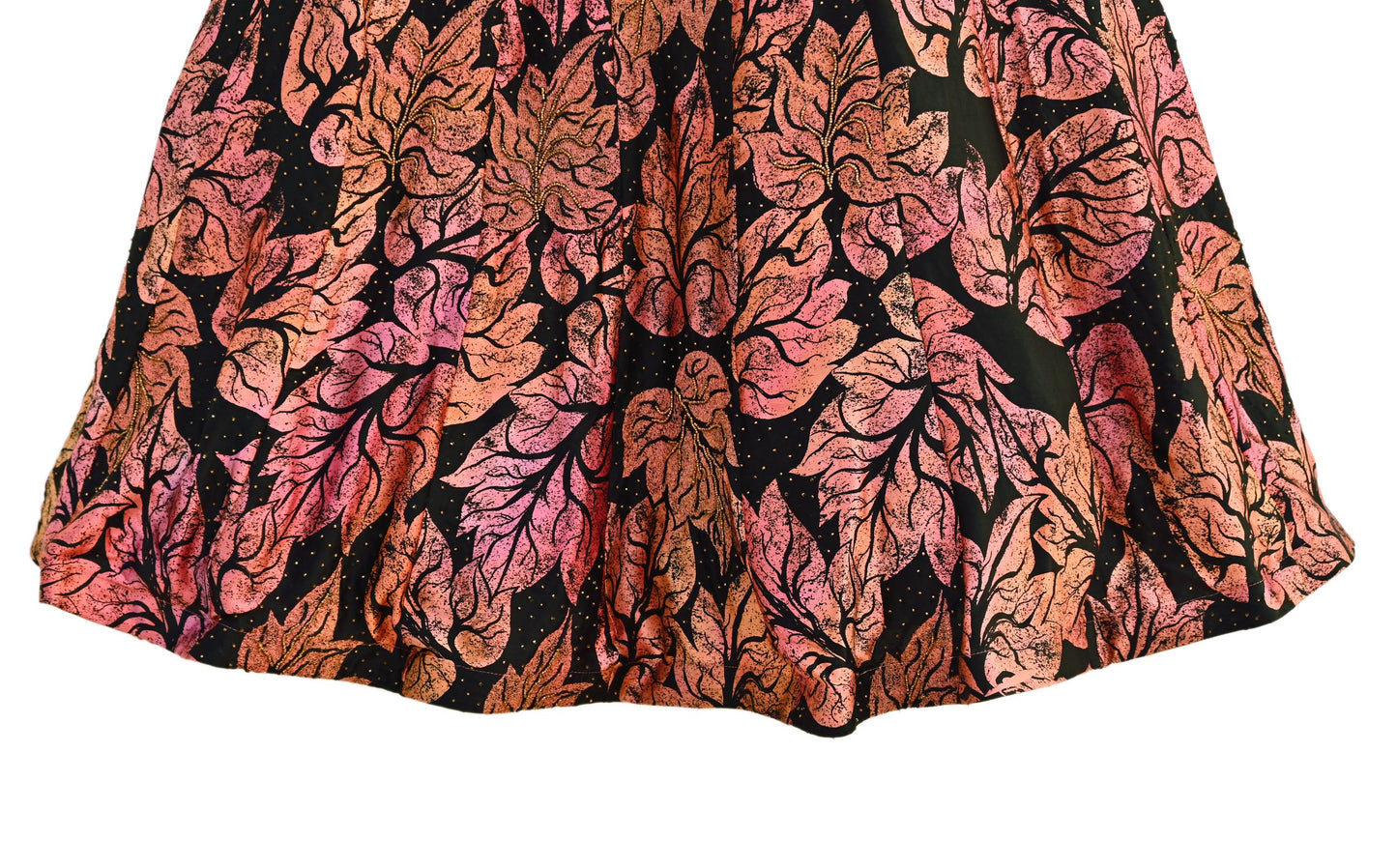 Indian Vintage Peach & Black Pure satin Silk Hand Embroidered Skirt Party Wear Bollywood Lehenga