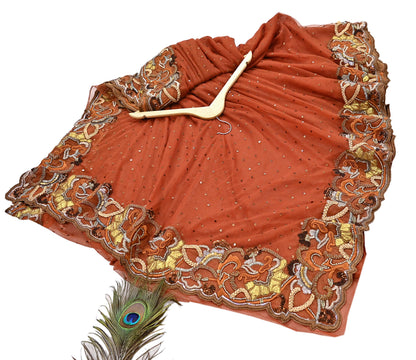 Vintage Rusty Net Designer Anamika Khanna Saree Hand Embroidered Zardozi Zari Wedding Ethnic 6Yd Style Sari