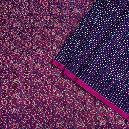 Indian Vintage Blue Banarasi Brocade Saree | Heavy Wedding Sari in Pure Satin Silk Woven Zari Fabric for Crafting, Dressmaking