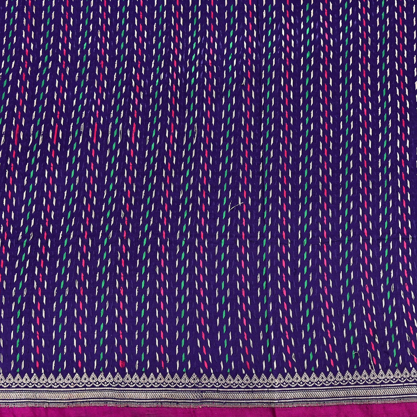 Indian Vintage Blue Banarasi Brocade Saree | Heavy Wedding Sari in Pure Satin Silk Woven Zari Fabric for Crafting, Dressmaking