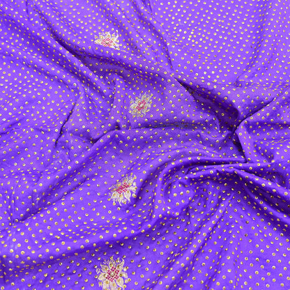 Indian Vintage Dupatta Purple Long Stole Pure silk Woven Brocade Banarasi Scarves Veil Scarf Wrap Hippie Boho Soft Floral Zari
