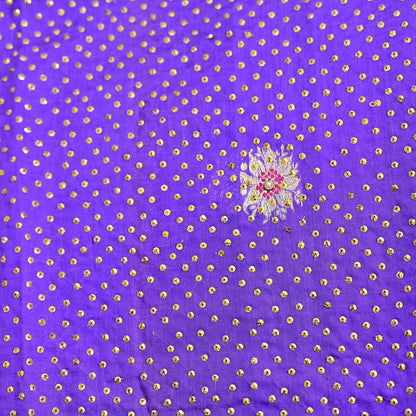 Indian Vintage Dupatta Purple Long Stole Pure silk Woven Brocade Banarasi Scarves Veil Scarf Wrap Hippie Boho Soft Floral Zari
