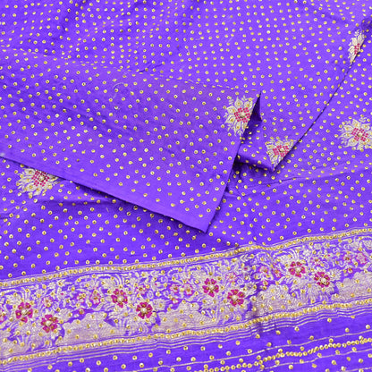 Indian Vintage Dupatta Purple Long Stole Pure silk Woven Brocade Banarasi Scarves Veil Scarf Wrap Hippie Boho Soft Floral Zari