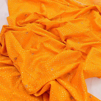 Indian Vintage Dupatta Saffron Long Stole Pure silk Woven Brocade Banarasi Scarves Veil Scarf Wrap Hippie Boho Soft Floral Zari
