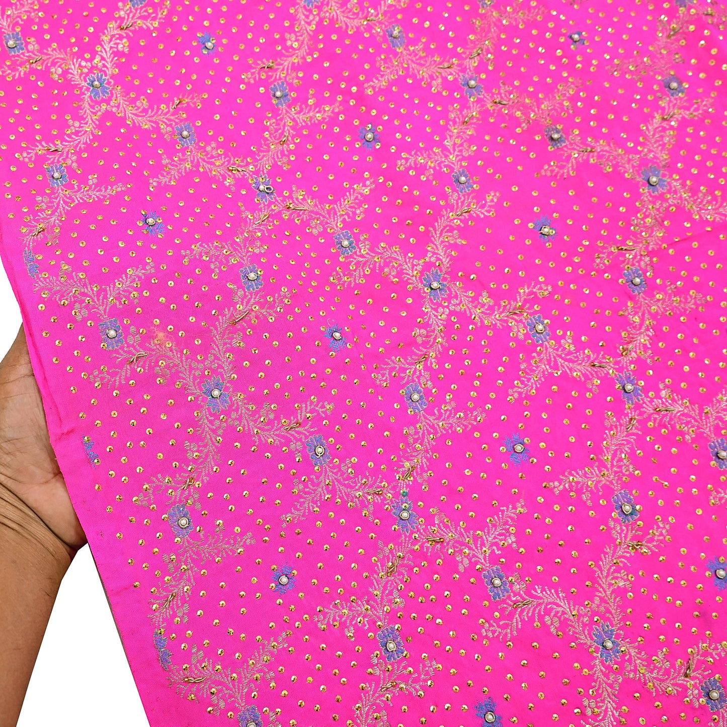 Indian Vintage Dupatta Pink Long Stole Pure silk Woven Brocade Banarasi Scarves Veil Scarf Wrap Hippie Boho Soft Floral Zari