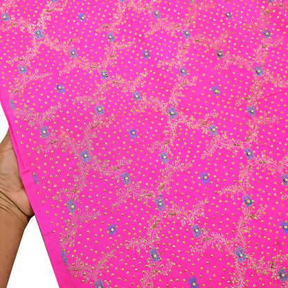 Indian Vintage Dupatta Pink Long Stole Pure silk Woven Brocade Banarasi Scarves Veil Scarf Wrap Hippie Boho Soft Floral Zari