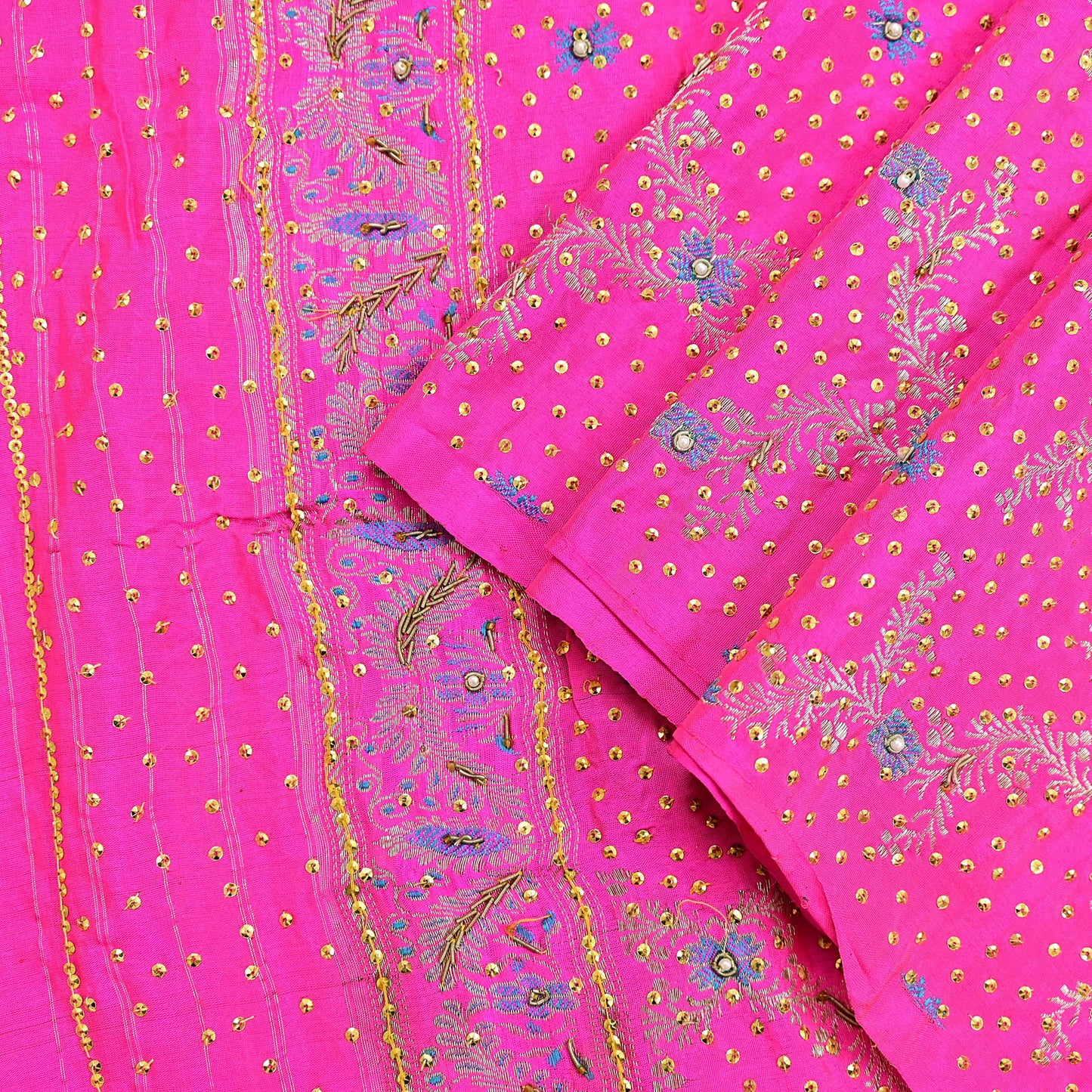 Indian Vintage Dupatta Pink Long Stole Pure silk Woven Brocade Banarasi Scarves Veil Scarf Wrap Hippie Boho Soft Floral Zari